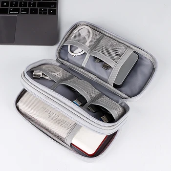 Портативная сумка-органайзер для электронных аксессуаров на молнии Водонепроницаемый USB-кабель Зарядное устройство Power Bank Kit Bag Многофункциональная сумка для хранения