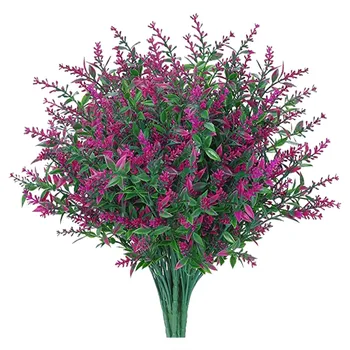 24 Пучка цветов Для наружного Красочного декора, Искусственные Цветы лаванды Для украшения, Колосья пшеницы, Лаванда
