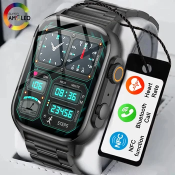 Ультраумные часы с AMOLED-экраном, всегда показывающие время, Bluetooth Call Series 8, умные часы с высокой частотой обновления Rtae, NFC, мужские спортивные часы, женские часы