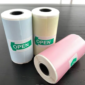 Самоклеящаяся термобумага, фотобумага, 3 рулона, синяя, розовая, желтая, для бумажных принтеров