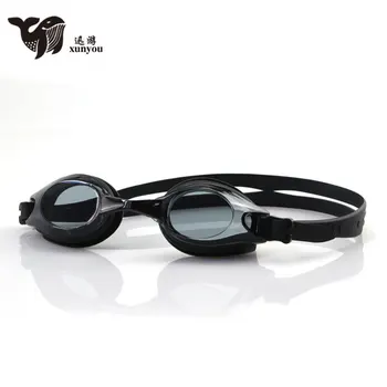 Силиконовые плавательные очки XUNYOU для взрослых HD, Противотуманные, водонепроницаемые Очки для плавания в маленькой оправе, Оборудование для плавания на заказ Оптом