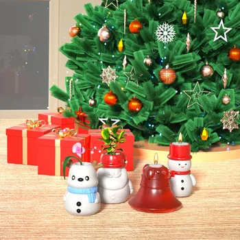 Мультистильная Рождественская серия Силиконовая форма для свечей Рождественская елка Снеговик Лось Санта Клаус Форма для мыла из гипсовой смолы Подарок для домашнего декора