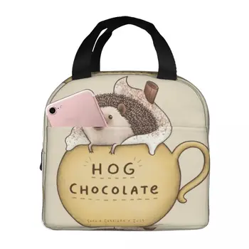 Термоизолированные пакеты для ланча Hog Chocolate Многоразовые сумки для еды Большая сумка-ланч-бокс для пикника Учитель