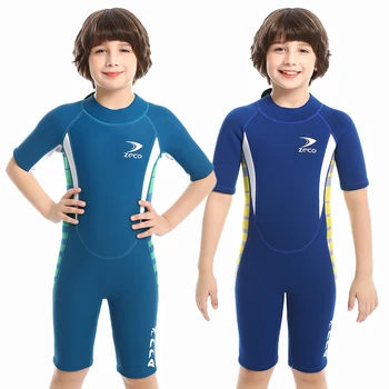 2,5 мм Неопреновый водолазный костюм, купальник для серфинга для мальчиков, детские купальники для подводного плавания, пляжный купальный костюм, детский гидрокостюм для коротышек