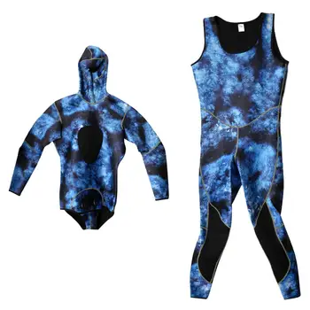 Синие гидрокостюмы для дайвинга, серфинга, мужские, неопрен 3 мм, 2 штуки