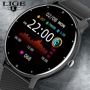 Модные мужские смарт-часы LIGE 2022, фитнес-браслет, пульсометр, монитор артериального давления, спортивные мужские умные часы, женские часы для Android Ios