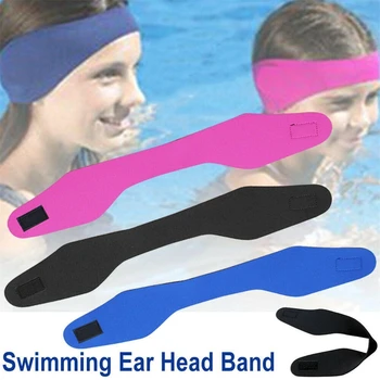 Регулируемая женская детская ушная повязка для плавания, беруши для купания, защитная повязка для головы малыша, неопрен