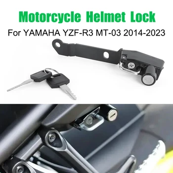 Замок для мотоциклетного шлема YAMAHA YZF-R3 MT-03 2014-2023, Крючок для крепления с 2 ключами, боковой противоугонный защитный сплав