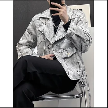 G08360 Модные мужские пальто и куртки 2023, подиум, роскошный известный бренд, европейский дизайн, стиль вечеринки, мужская одежда