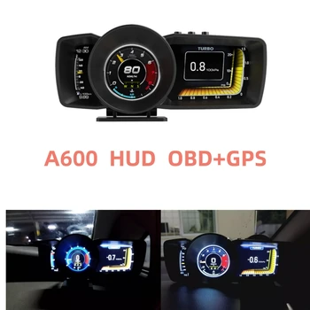 A600 HUD Автомобильный OBD + GPS умный спидометр сигнализация Многофункциональный дисплей на приборной панели