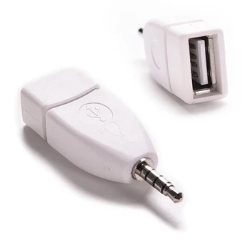 автомобильный аудиопреобразователь 3,5 мм Штекер AUX Audio с разъемом USB 2.0 для автомобильного аудиопреобразователя Адаптер для автомобильного аудио
