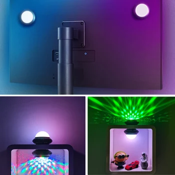Проектор 2 В 1 USB Зарядка RGB диско проектор лампа Универсальная звуковая активация для вечеринок по случаю дня рождения в баре клубе