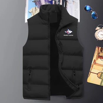 Pearly Gates, мужская модная куртка без рукавов для гольфа, мужская осенне-зимняя теплая ветрозащитная спортивная роскошная пуховая жилетка в английском стиле, куртки