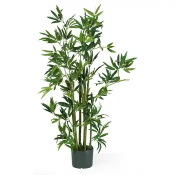 Искусственное растение из бамбука и полиэстера, Зеленые Поддельные заготовки Для украшения стола, Подвесные цветы Planta decorativa artificiales Fak