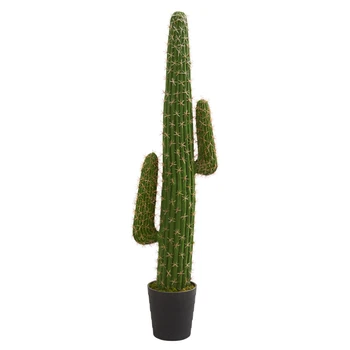 Искусственное растение-кактус из пластика 4,5 дюйма, зеленый