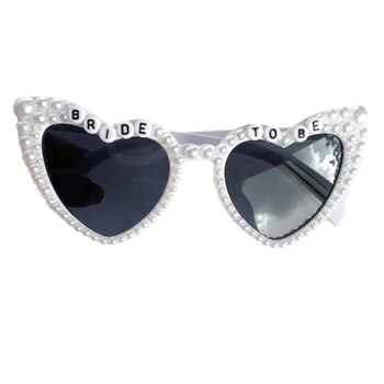 Солнцезащитные очки для новобрачных с жемчугом Очки для помолвки Девичника Жемчуг Подарочные принадлежности для новобрачных