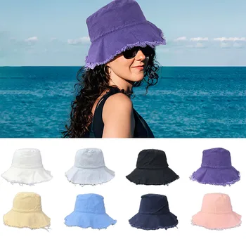 Женская широкополая шляпа Весна / лето, однотонная, с полированным краем, складная Повседневная женская зимняя шляпа, летняя широкополая шляпа, красная