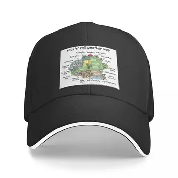 Новая карта погоды в стиле рок-н-ролл, бейсболка, шляпа джентльмена, Рождественская шляпа, солнцезащитный козырек, женская шляпа, мужская