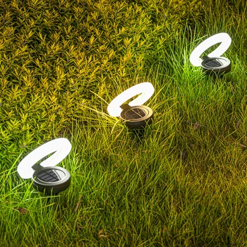 17 Светодиодных круглых солнечных подземных светильников Стильный Декоративный наземный светильник для дворовых газонов