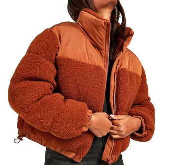 Теплое пальто с меховой подкладкой, куртка цвета Хаки, шерстяная строчка, куртка с длинными рукавами, нашивка с капюшоном, женская осенне-зимняя новая куртка