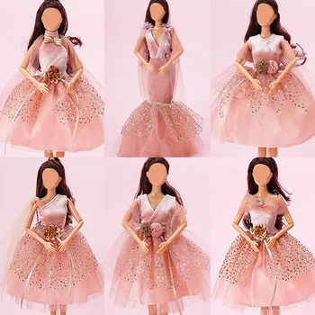 1 комплект Кружевное платье для куклы длиной 30 см, юбка для балета, танцев, повседневная одежда, праздничная одежда для тряпичной куклы, Аксессуары, Игрушки