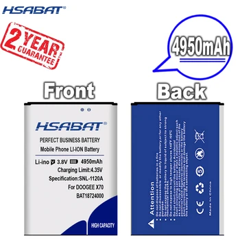 Новое поступление [HSABAT] Сменный аккумулятор BAT18724000 емкостью 4950 мАч для DOOGEE X70
