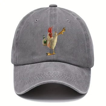 Новая креативная бейсбольная кепка с рисунком цыпленка Кунг-фу, можно стирать с солнцезащитным Кремом, Регулируемая Ковбойская шляпа Для мужчин И Женщин