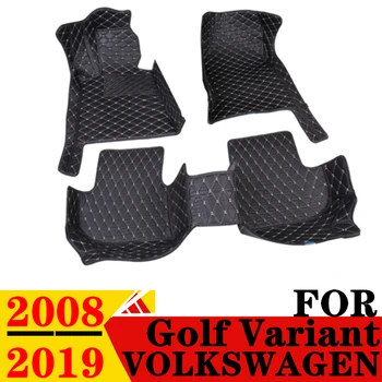 Автомобильные коврики для Volkswagen VW Golf Variant 08-19 из водонепроницаемой кожи XPE, изготовленные по индивидуальному заказу Детали покрытия передних и задних сидений, ковер