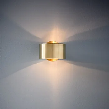 Простое современное роскошное освещение гостиной прикроватной тумбочки в спальне ресторана, кафе, магазина одежды дизайнерский золотой настенный светильник