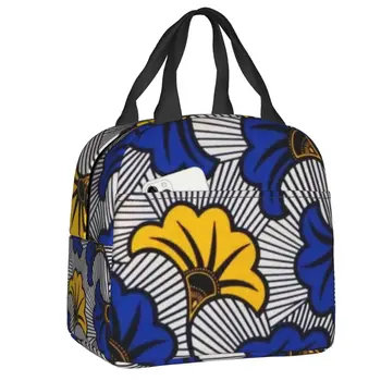 Изготовленная на заказ сумка для ланча с геометрическим рисунком Анкары для мужчин и женщин, термоохладитель, изолированные ланч-боксы для студенческих школьных обедов