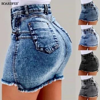 Женские джинсовые шорты 2023, Летние женские повседневные узкие джинсы с высокой талией, горячие шорты, Брюки, джинсовые шорты с грубыми краями, брюки