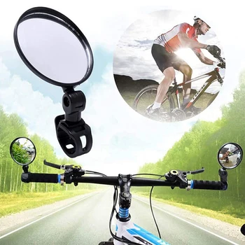 Новое универсальное зеркало заднего вида для мотоциклов, Широкое круглое зеркало заднего вида в виде Ангела для любителей велоспорта