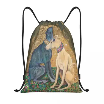 Сумки-рюкзаки для собак Greyhound от Gustav Klimt на шнурке, легкие сумки-рюкзаки для собак Whippet Sihhound, спортивные сумки для тренажерного зала, сумки для тренировок