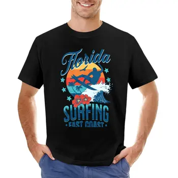 Серфинг во Флориде, Восточное побережье. Футболка с коротким рукавом, забавные футболки для мальчиков, белые футболки с коротким рукавом для мужчин.