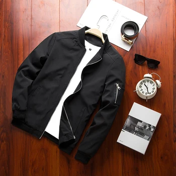 Мужская куртка-бомбер, повседневная уличная одежда в стиле хип-хоп на молнии, приталенные бейсбольные пальто Pilot, мужская одежда, мужская дышащая Ультралегкая