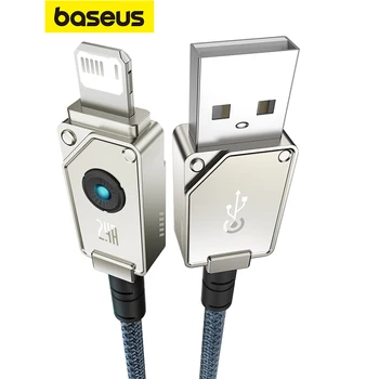 USB-кабель Baseus для iPhone14 13 12 11 Pro Max Xs X 8 Plus Кабель 2.4A Кабель для быстрой зарядки iPhone Кабель Зарядного Устройства USB Линия передачи данных