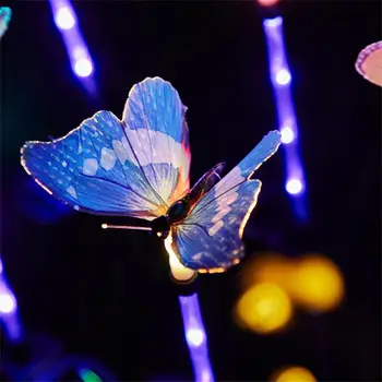 Пейзажный светильник Butterfly 73 см Освещение солнечной энергией Butterfly Водонепроницаемая Солнечная лампа Декоративные светильники Оранжевый Пейзаж