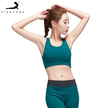 Женский комплект для йоги PIERYOGA, спортивный бюстгальтер, Длинные брюки, спортивная одежда для бега, эластичный жилет для фитнеса, бюстгальтер Пуш-ап, Дышащая одежда