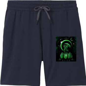 Инопланетное неоново-зеленое свечение Рипли Космическая атака пришельцев ужас НЛО Hd93 черные шорты для мужчин Модные мужские шорты
