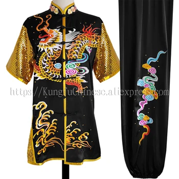 Китайская форма ушу Одежда кунг-фу Костюм для боевых искусств одежда чанцюань Одежда с вышивкой мужчина женщина девочка мальчик дети взрослые