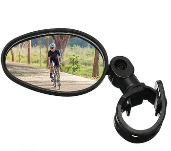 Велосипедное Зеркало заднего вида на руле, Регулируемое на 360 ° С возможностью поворота, Универсальное Велосипедное Пластиковое Зеркало для велосипеда на мотоцикле