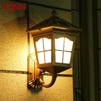 Уличные солнечные настенные бра RONIN Light LED Водонепроницаемая современная лампа IP65 для украшения крыльца дома