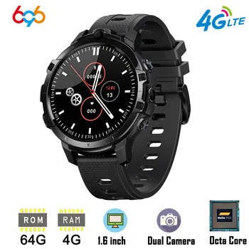 4G LTE Смарт-часы-Телефон 1,6-дюймовый Полный Цикл С Сенсорным Экраном Helio P22 MTK6762 Восьмиядерный ПРОЦЕССОР RAM 4GB ROM 64GB Smartwatch Phon