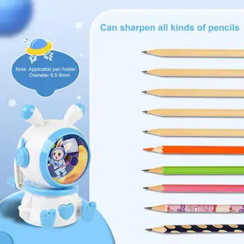 Компактная детская точилка, удобный захват Для заточки ручек, креативная точилка для карандашей Kawaii без заусенцев