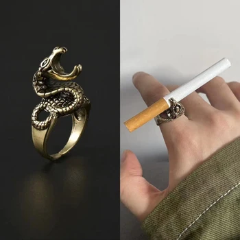 Креативный мундштук в форме дракона, Змеиный дизайн, Пальчиковый мундштук для сигарет, подарок на День рождения для мужчин, мундштук для сигарет с грубым дымом