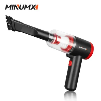 Мини-автомобильный пылесос MINUMX, Перезаряжаемый Ручной пылесос, фен для волос, 3 в 1, Многофункциональный Беспроводной пылеуловитель