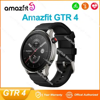 Умные часы Amazfit GTR 4 со встроенным Alexa 150 спортивными режимами, телефонные звонки по Bluetooth, умные часы с 14-дневным сроком автономной работы.