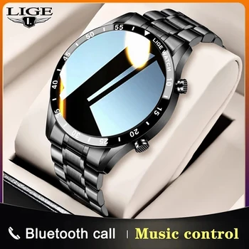LIGE 2021 Новые Смарт-Часы Мужские С Полным Сенсорным Экраном Спортивные Фитнес-Часы IP67 Водонепроницаемые Bluetooth Для Android ios smartwatch Мужские