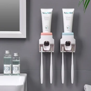 Креативный настенный Автоматический Дозатор зубной пасты, Аксессуары для ванной комнаты, Водонепроницаемая Ленивая Соковыжималка для зубной пасты, Держатель для зубной щетки
