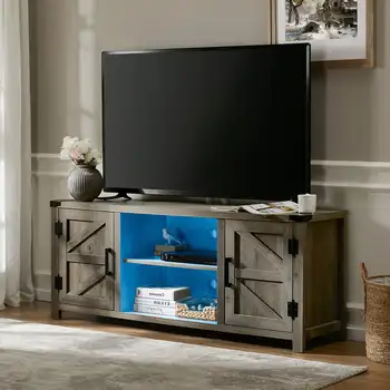 Подставки для 70-дюймовых телевизоров, консольный шкаф для хранения, серый в деревенском стиле, мойка для гостиной, 59 дюймов